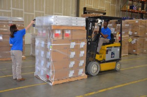 Scanning Boxes on Forklift