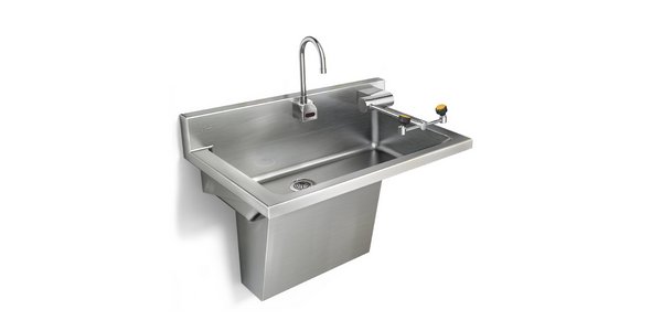 4123 ADA Scrub Sink - Stainless Steel, Three Hand Wash Stations